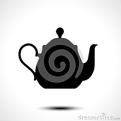 Teapot , kettle, tea kettle icon Vector Illustration