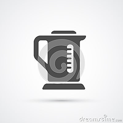 Teapot kettle trendy icon. Vector Cartoon Illustration
