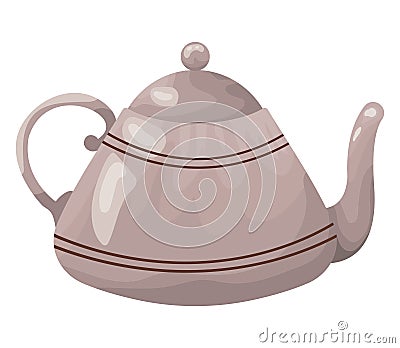 teapot kitchen utensil Vector Illustration