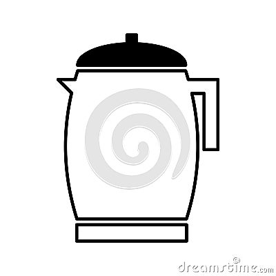 Teapot silhouette isolated icon Vector Illustration