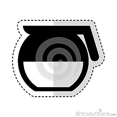 Teapot silhouette isolated icon Vector Illustration