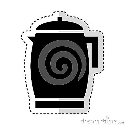 Teapot silhouette isolated icon Vector Illustration