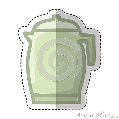 Teapot silhouette isolated icon Vector Illustration