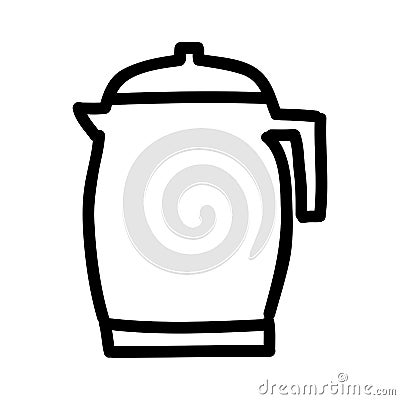 Teapot silhouette isolated icon Vector Illustration
