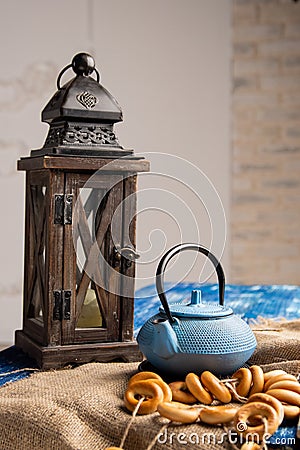 Teapot still life Stock Photo