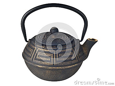 Teapot on white background Stock Photo