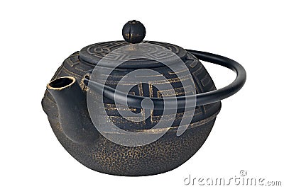 Teapot on white background Stock Photo