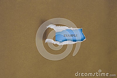 Tear color paper to see Example text , business Stock Photo