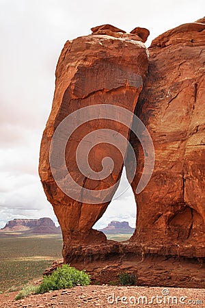 Teardrop Arch in Monument Valley Utah Stock Photo