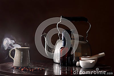 Teas and elixirs, Natural cure Stock Photo