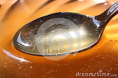 Teaspoon of honey Stock Photo