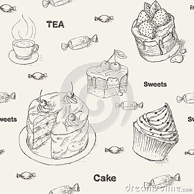 Teatime background Vector Illustration