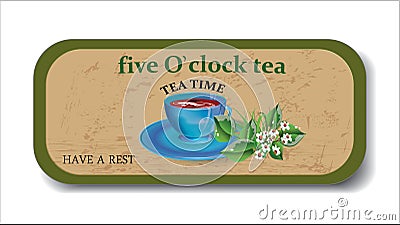 Teatime background,banner, poster , icon. Vector Illustration