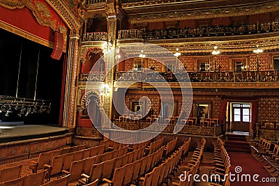 Teatro Juarez Auditorium Guanajuato Stock Photo