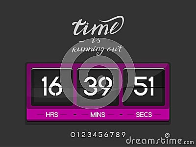 Tech countdown timer Vector Illustration