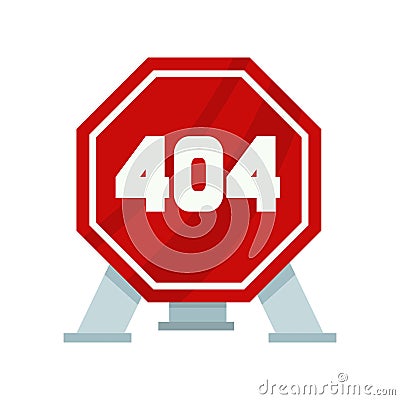 tech 404 error icon Vector Illustration