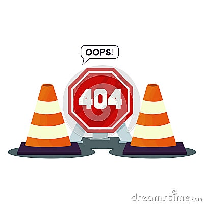 tech 404 error illustration Vector Illustration