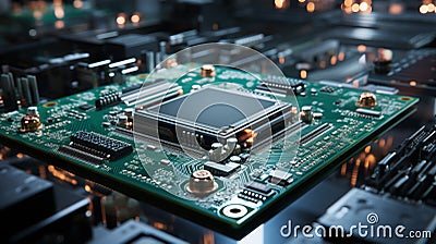 Tech-forward chip making for modern robotics Stock Photo