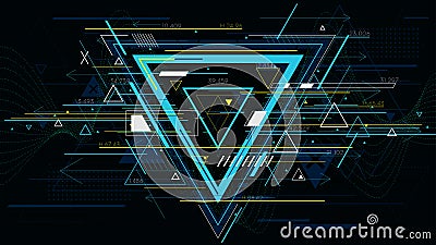 Tech futuristic abstract backgrounds, colorful triangle Vector Illustration