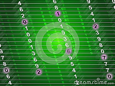 Tech Numbers Means Communicate Communication And Numerals Stock Photo