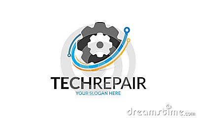 Tech Repair Logo Vector Illustration