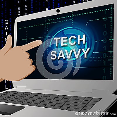 Tech Savvy Digital Computer Expert 3d Illustration Stock Photo