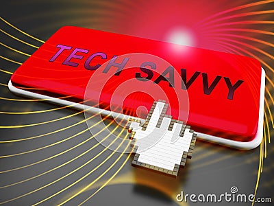 Tech Savvy Digital Computer Expert 3d Rendering Stock Photo