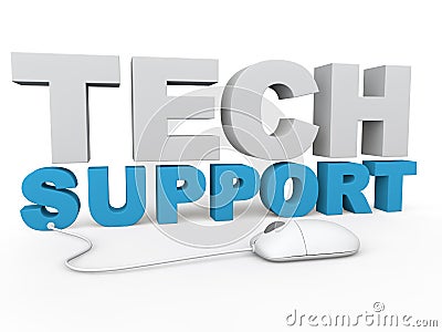 Tech support 3d render Stock Photo