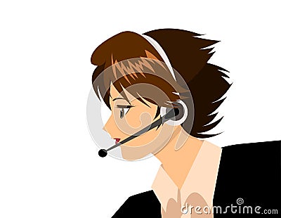 Tech Support Girl Stock Photo