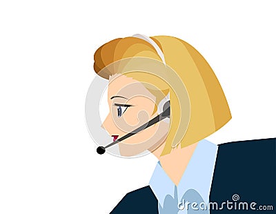 Tech Support Girl (blonde) Stock Photo