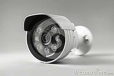 Tech synchronization secures access in innovative security systems with integrated device communication and alarms for camera prot Cartoon Illustration