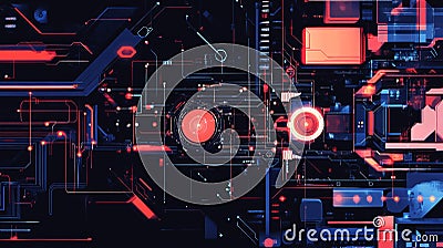 With a tech theme and modern design, this abstract representation of machine learning algorithms, Generated AI Stock Photo