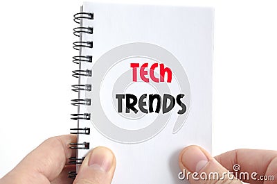 Tech trends text concept Stock Photo