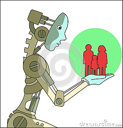 Techmen for humans Vector Illustration