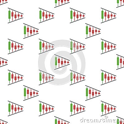 Technical Analysis Graphics vector Margin Trading seamless pattern Vector Illustration