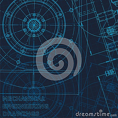 Technical cyberspace, Corporate Identity. Blueprint. Vector engineering illustration Stock Photo