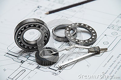 Technical drawing Stock Photo