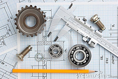 technical drawing Stock Photo