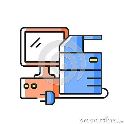 Technical equipment RGB color icon Vector Illustration