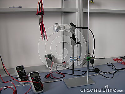 Technical equipment in the scientific laboratory Editorial Stock Photo