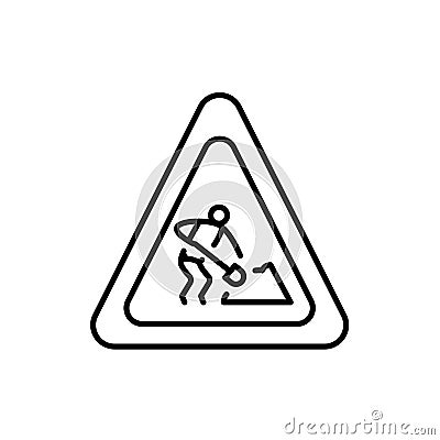 Technical error color line icon. Website banner. Vector Illustration