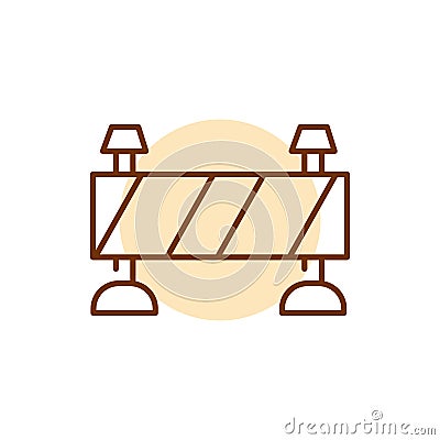 Technical error color line icon. Website banner. Vector Illustration