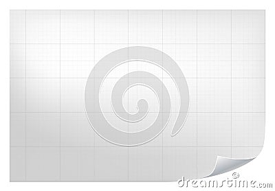 Technical grid background. Realistic blank paper with square grid. Stock Photo