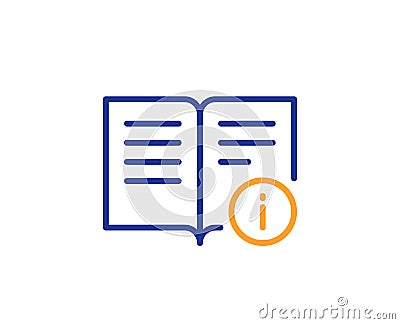 Technical information line icon. Instruction sign. Vector Vector Illustration