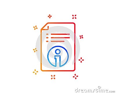 Technical information line icon. Instruction sign. Vector Vector Illustration