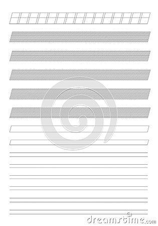 Technical Italic Writing Template Vector Illustration