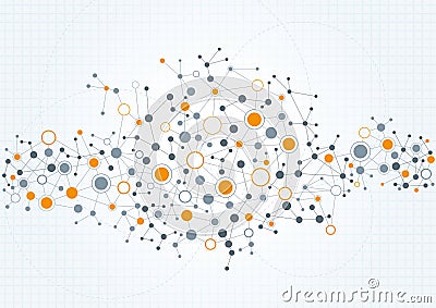 Technical Network Abstract Background Vector Illustration