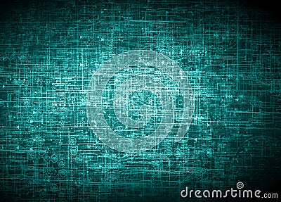 Technical schematic green background Stock Photo