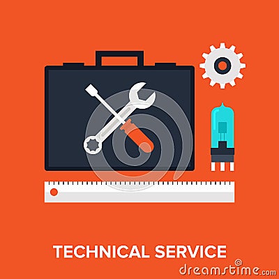 Technical Service Vector Illustration