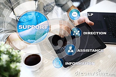 Technical support. Customer help. Business and technology concept. Stock Photo